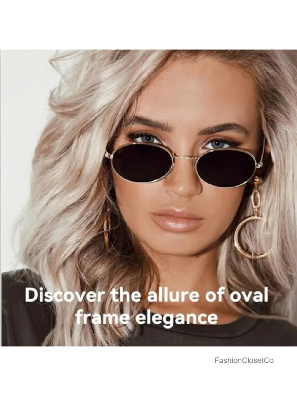Vintage Oval Sunglasses Metal Frame UV400 Non-Polarized Retro Eyeglasses
